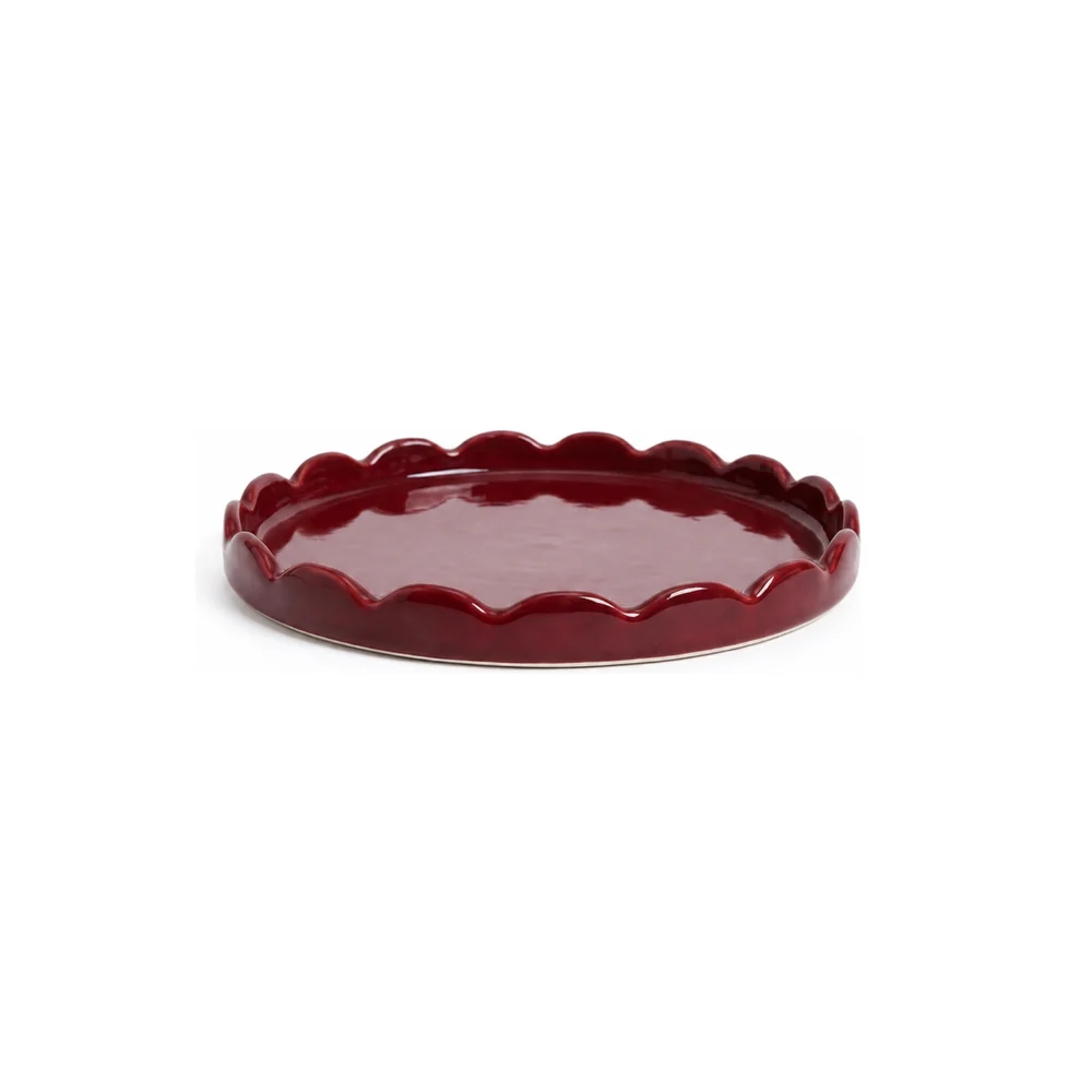 Plateau fleur, coloris Grenadine