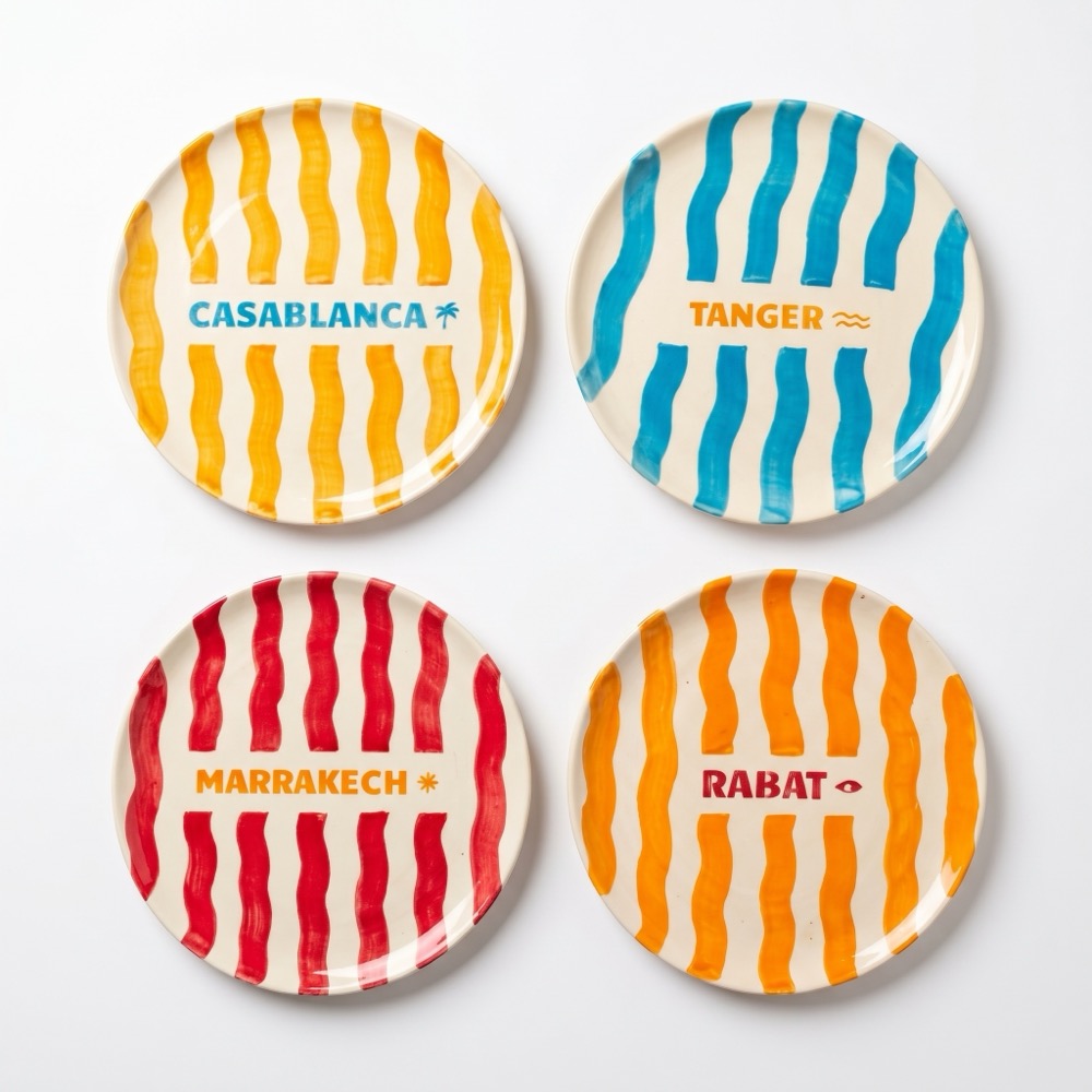 Les quatre assiettes Mûdun réunies