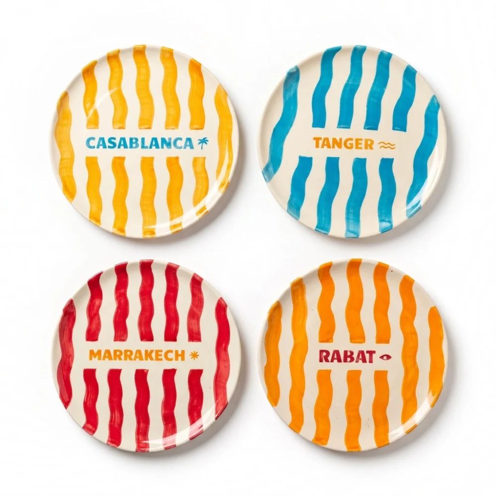 Les quatre assiettes Mudun réunies