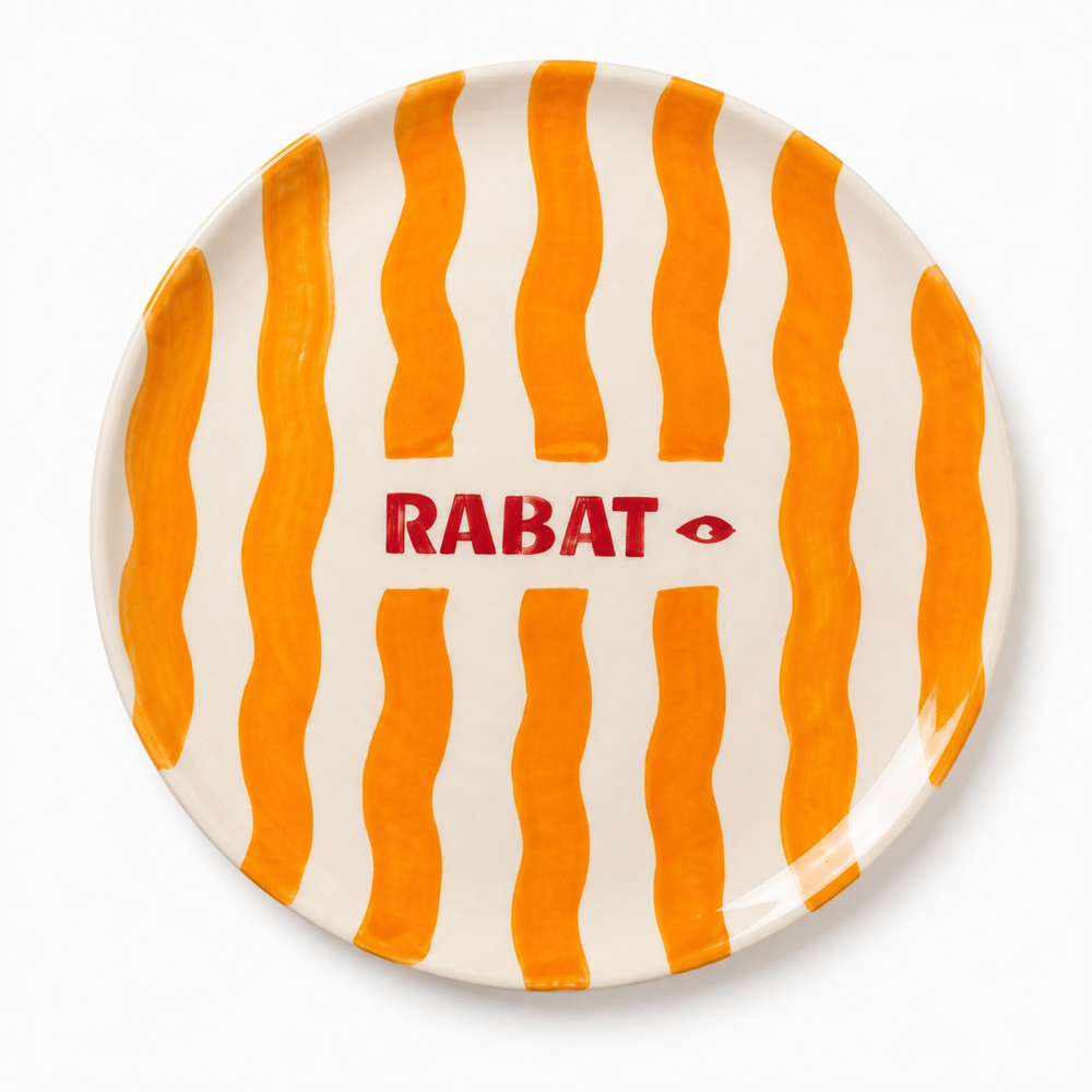 Assiette Mûdun, motif Rabat