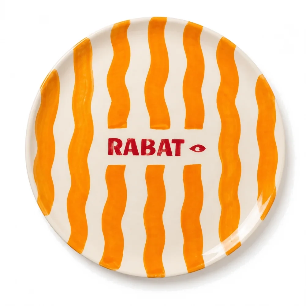 Assiette Mudun, motif Rabat