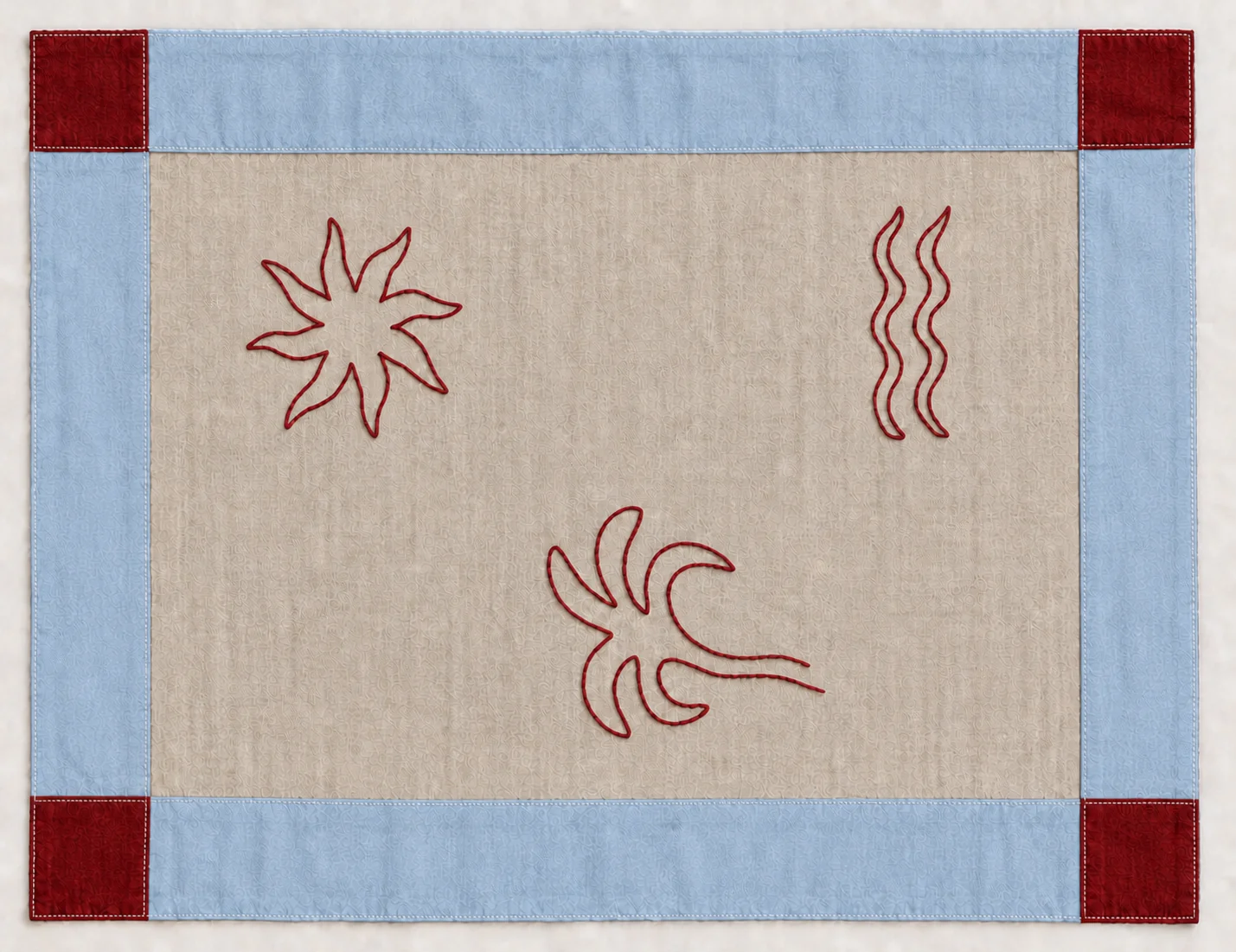 Nappe rectangulaire Trame, calepinage Pointe, coloris Vendange