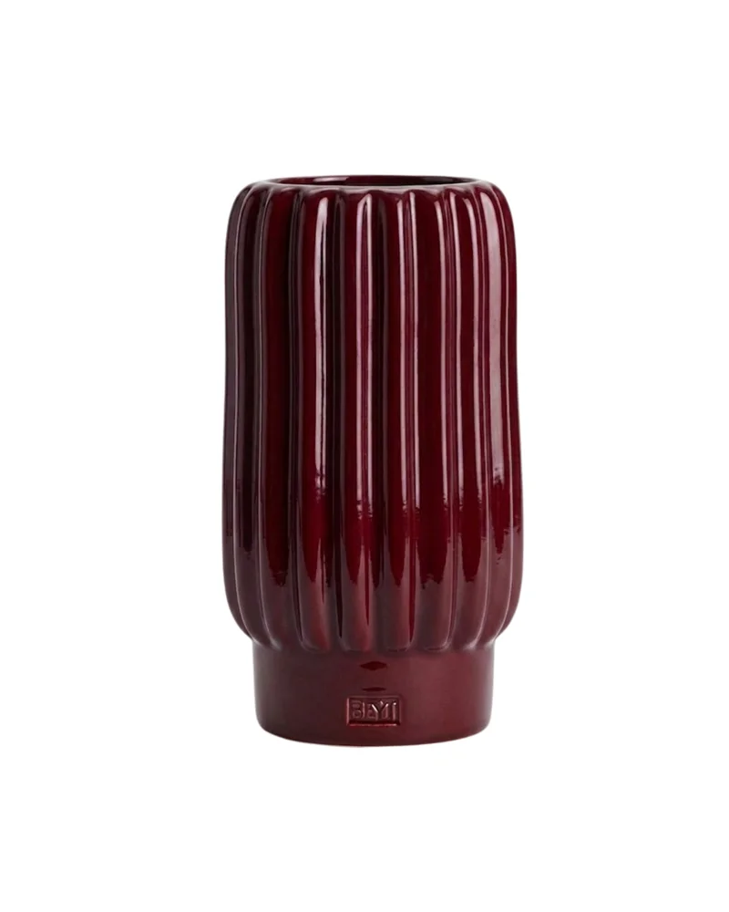 Vase Cannelle, coloris Grenadine, collection Villa S
